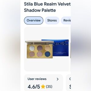 Amazing nwt stila blue realm velvet eye Shadow ombré make up Nordstrom